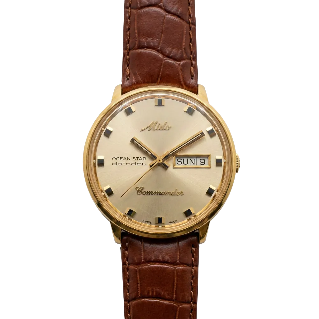 Mido Commander Ocean Star Datoday con su correa de piel original